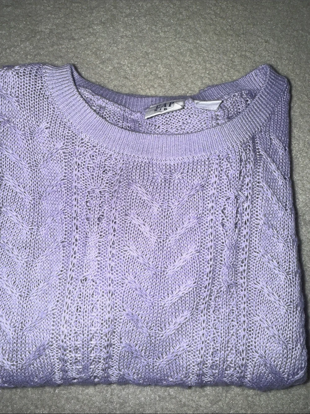 GAP Kids Lavender Knit Puff Sleeve Top